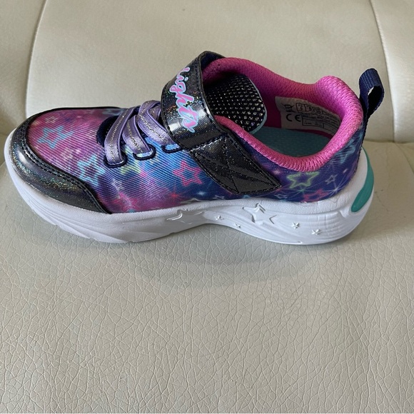 Skechers Girls Wishful Star sparks Glitter Light-Up Shoes Sneakers NWT size 9 - Picture 5 of 11